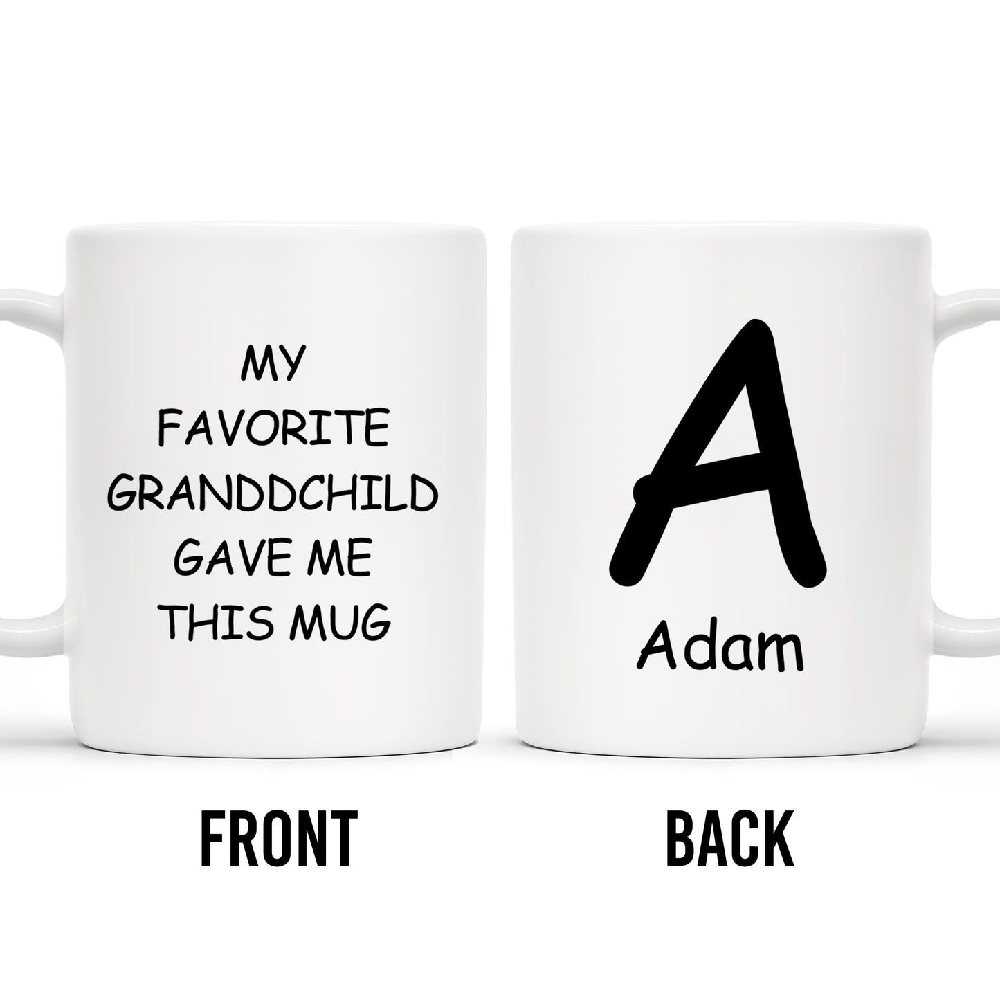 Favorite Grandchild Custom Coffee Mug For Grandparents - Personalized Custom Coffee Mug - GRP010_MG