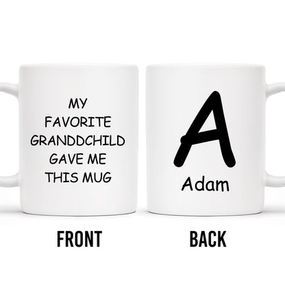 Favorite Grandchild Custom Coffee Mug For Grandparents - Personalized Custom Coffee Mug - GRP010_MG