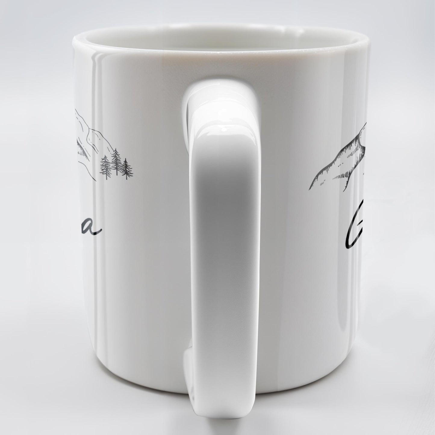 Mountain and Forest Design Grandpa Mug - Personalized Custom Coffee Mug - GRP015_MG