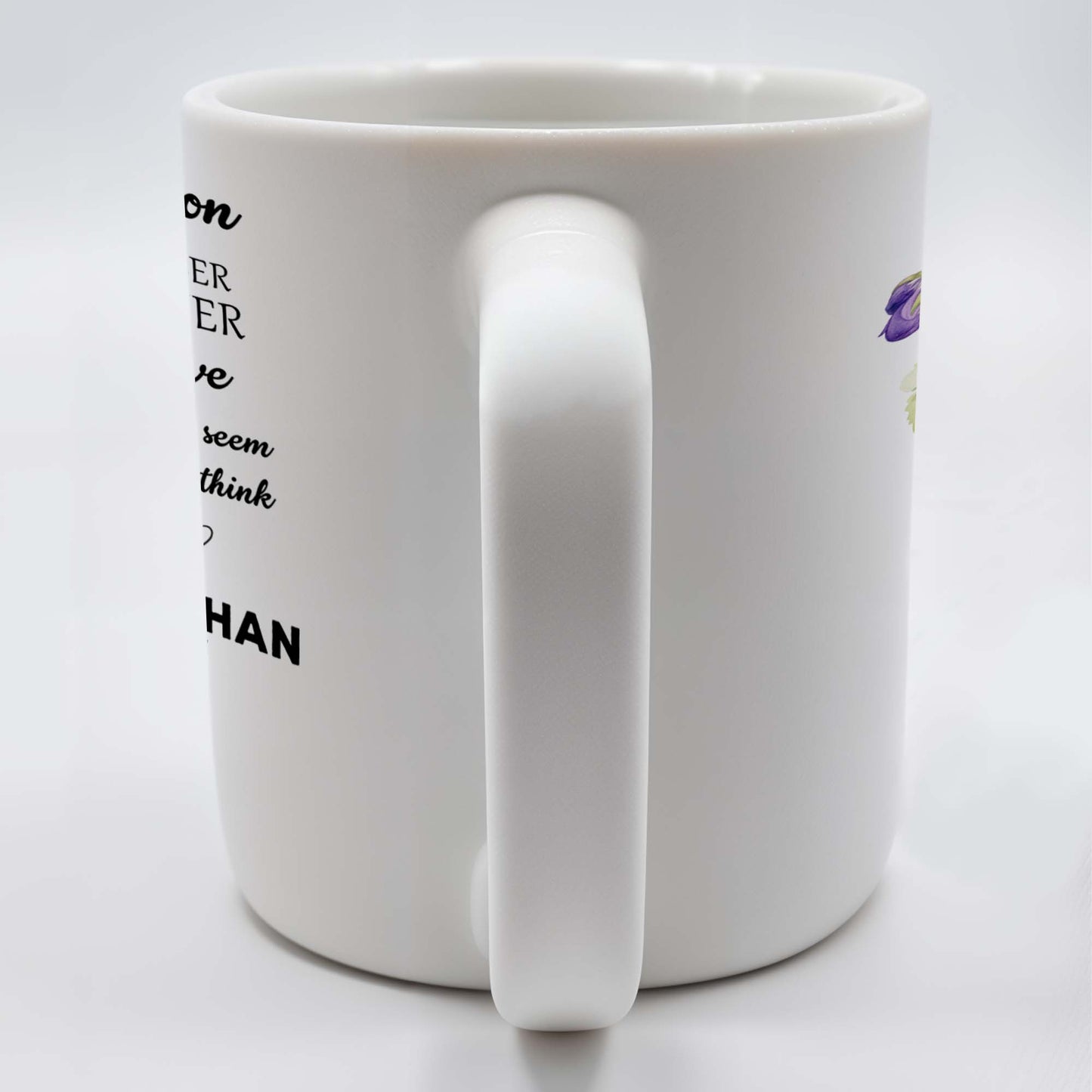Braver, Stronger, Smarter Inspirational Quote With Pansy Flower - Personalized Custom Coffee Mug - GSN008_MG