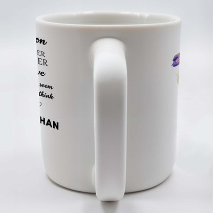 Braver, Stronger, Smarter Inspirational Quote With Pansy Flower - Personalized Custom Coffee Mug - GSN008_MG