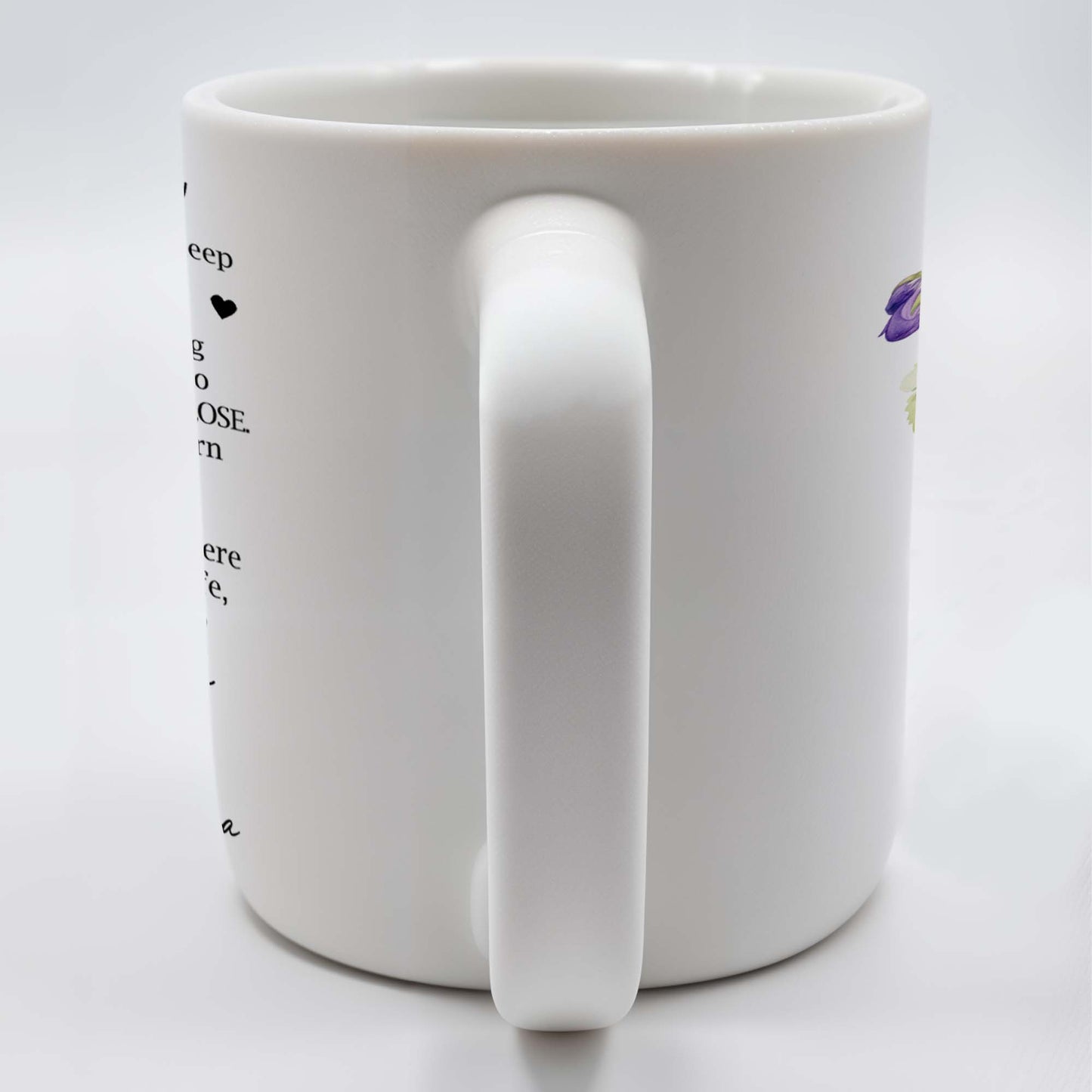 Grandson Love and Encouragement Coffee Mug With Pansy Flower - Personalized Custom Coffee Mug - GSN026_MG