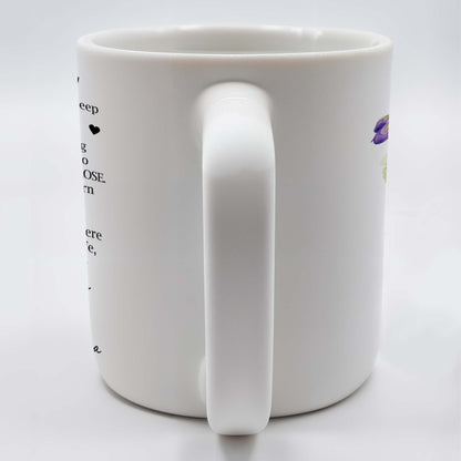 Grandson Love and Encouragement Coffee Mug With Pansy Flower - Personalized Custom Coffee Mug - GSN026_MG