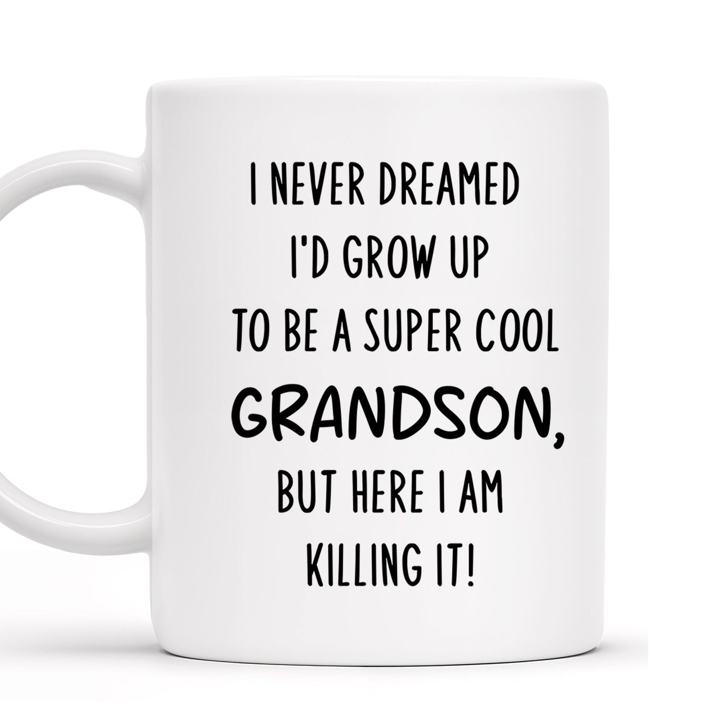 Super Cool Grandson Mug With Inspirational Quote - Personalized Custom Coffee Mug - GSN028_MG
