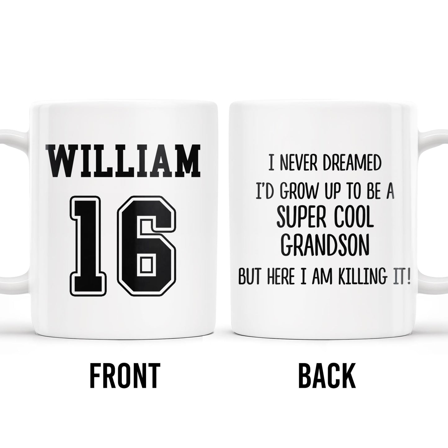 Super Cool Grandson Killing It Mug - Personalized Custom Coffee Mug - GSN029_MG
