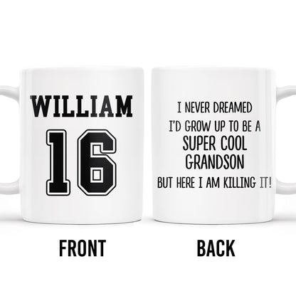 Super Cool Grandson Killing It Mug - Personalized Custom Coffee Mug - GSN029_MG