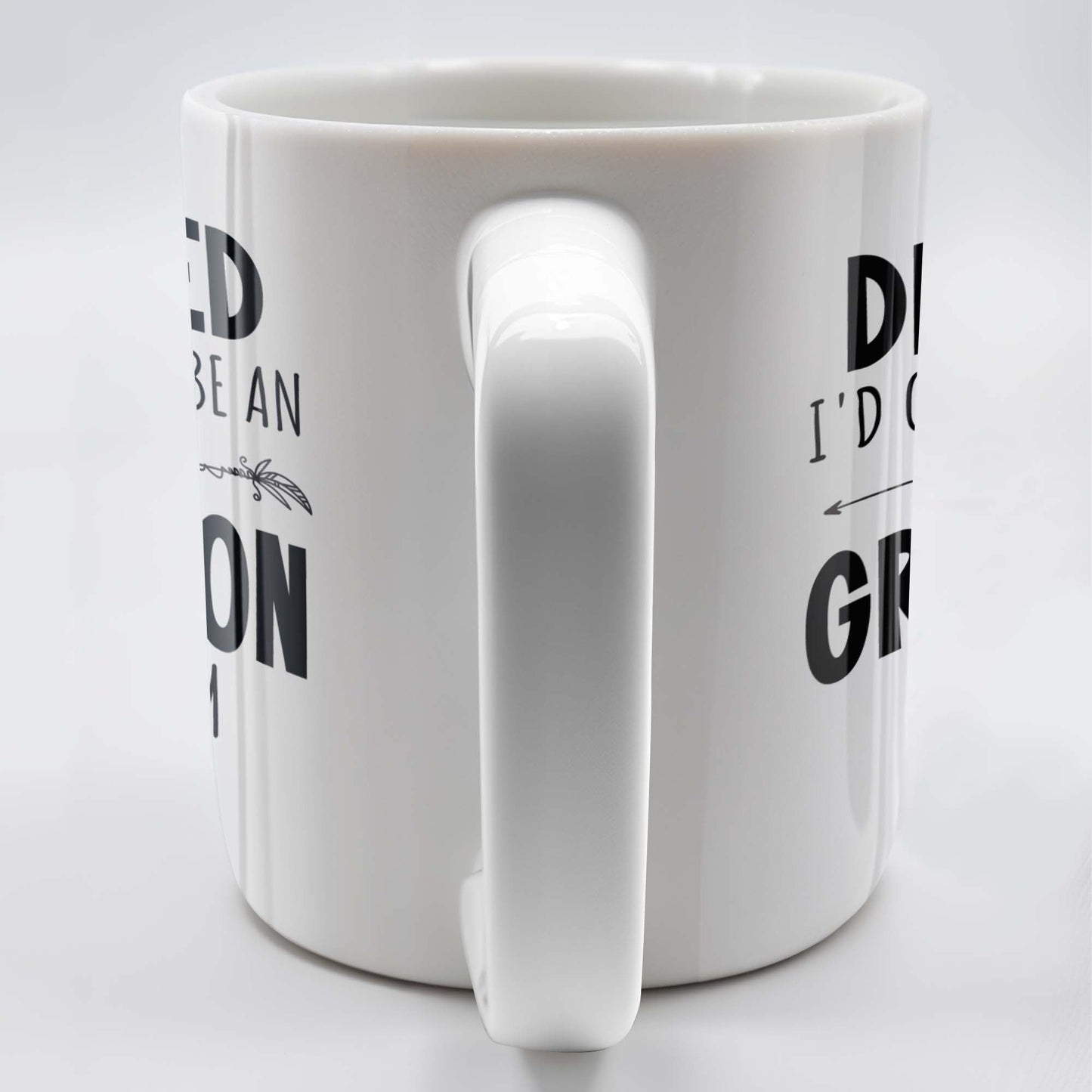 I Never Dreamed I'd Grow Up To Be An Awesome Grandson, Feather - Personalized Custom Coffee Mug - GSN054_MG