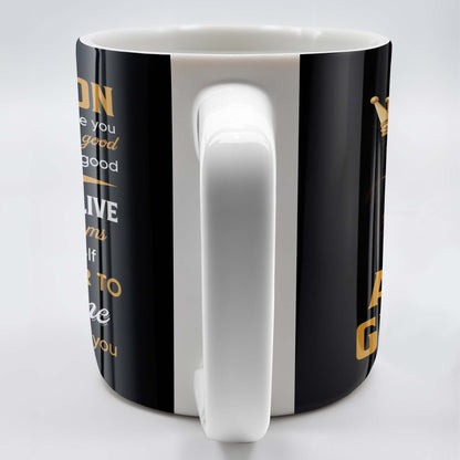 To My Grandson Never Forget That I Love You, Be Awesome, Text - Personalized Custom Coffee Mug - GSN055_MG