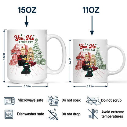 You, Me And The Cats - Personalized Mug