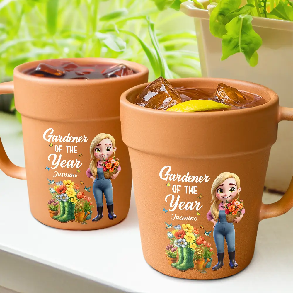 Gardener Of The Year - Personalized Plant Pot Ceramic Mug
