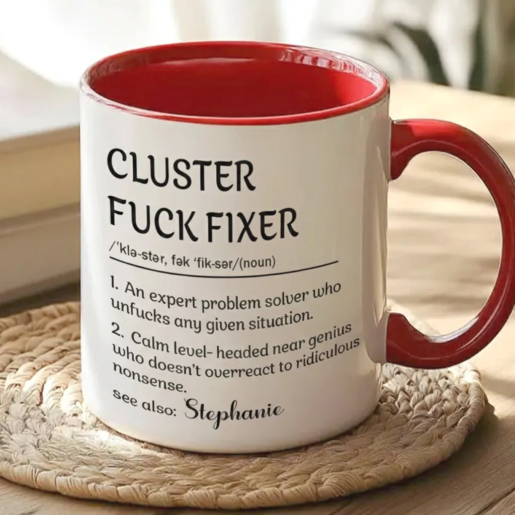 Ceramic Mug With Funny Problem Solver Quote, Personalized One Of A Kind Gift for Friends or Coworkers, Daily Coffee Humor