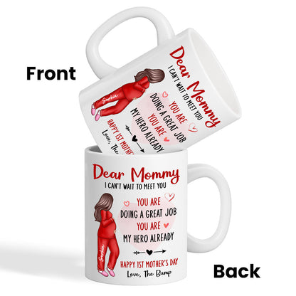 Happy First Mother's Day Pregnancy Mom From The Bump Personalized Mug