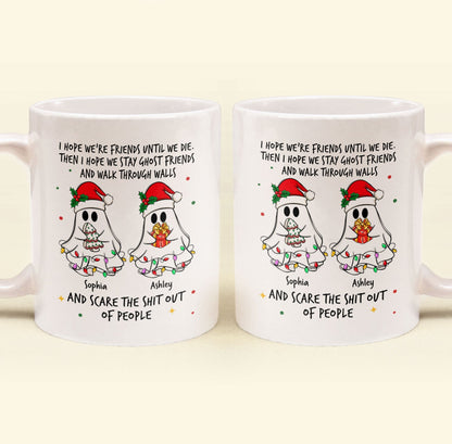 Ghost Friends Christmas Time - Personalized Mug