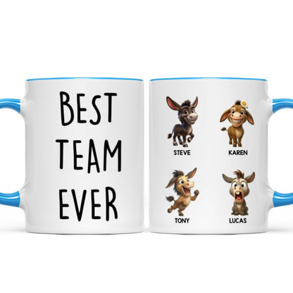 Best Team Ever Coworkers - Personalized Mug - Funny Christmas Gift for Work Besties, Employees