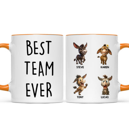 Best Team Ever Coworkers - Personalized Mug - Funny Christmas Gift for Work Besties, Employees