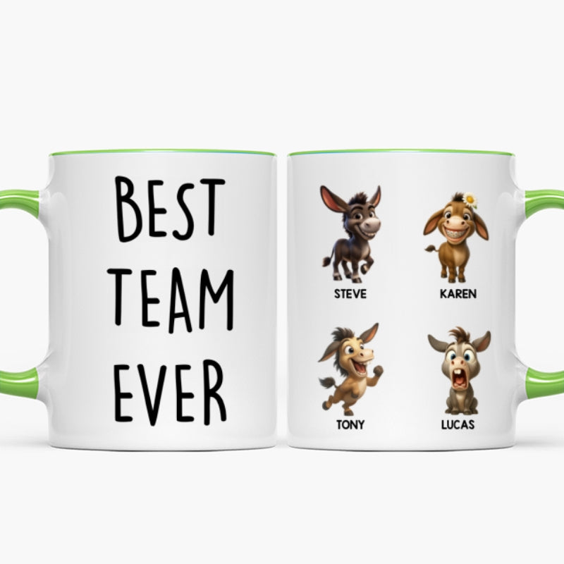 Best Team Ever Coworkers - Personalized Mug - Funny Christmas Gift for Work Besties, Employees