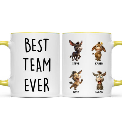 Best Team Ever Coworkers - Personalized Mug - Funny Christmas Gift for Work Besties, Employees