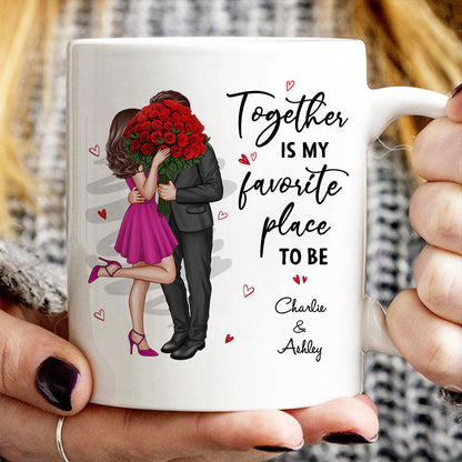 Together Is My Favorite Place To Be Couple Valentine's Gift For Him For Her Personalized Mug