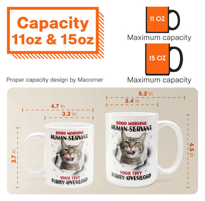 Good Morning Human Funny Style Christmas - Personalized Photo Mug