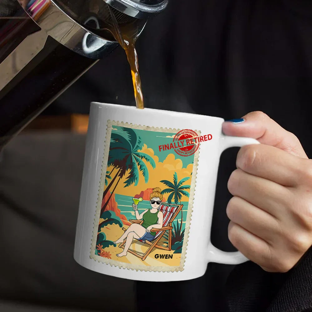 Goodbye Tension Hello Pension - Personalized Mug