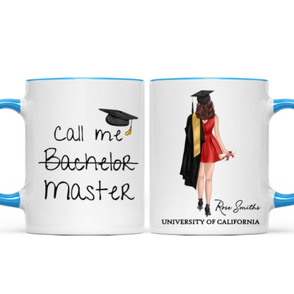 Call Me Master Bachelor Graduation Gift Personalized Mug