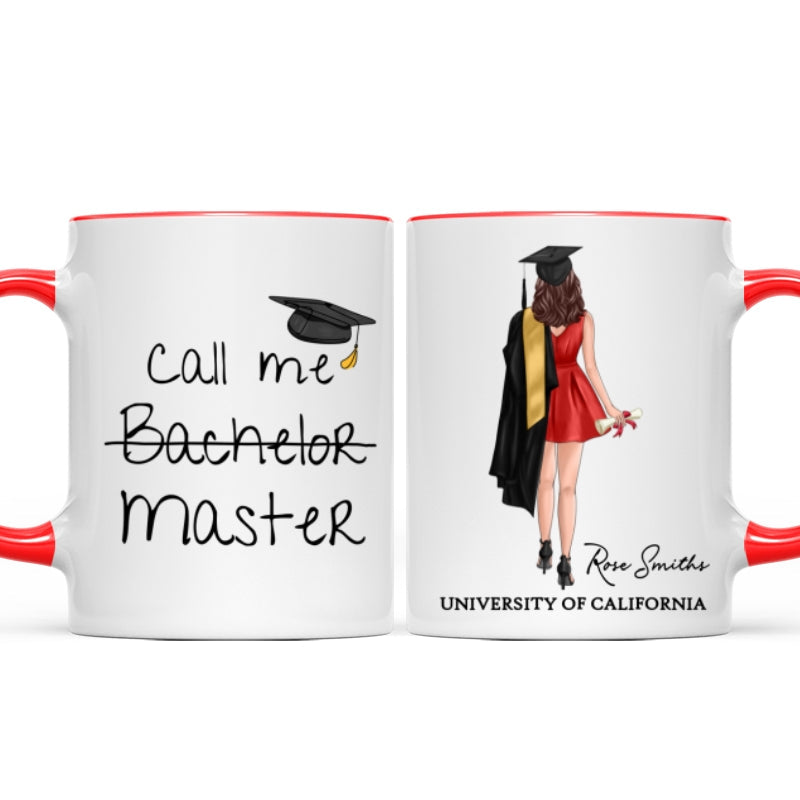 Call Me Master Bachelor Graduation Gift Personalized Mug