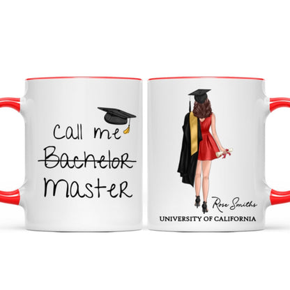Call Me Master Bachelor Graduation Gift Personalized Mug