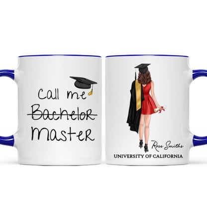 Call Me Master Bachelor Graduation Gift Personalized Mug