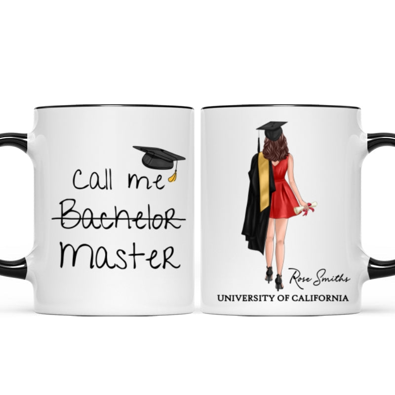 Call Me Master Bachelor Graduation Gift Personalized Mug