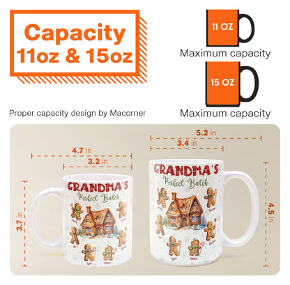 Grandma's Perfect Batch Christmas With Grandkid's Names - Personalized Mug
