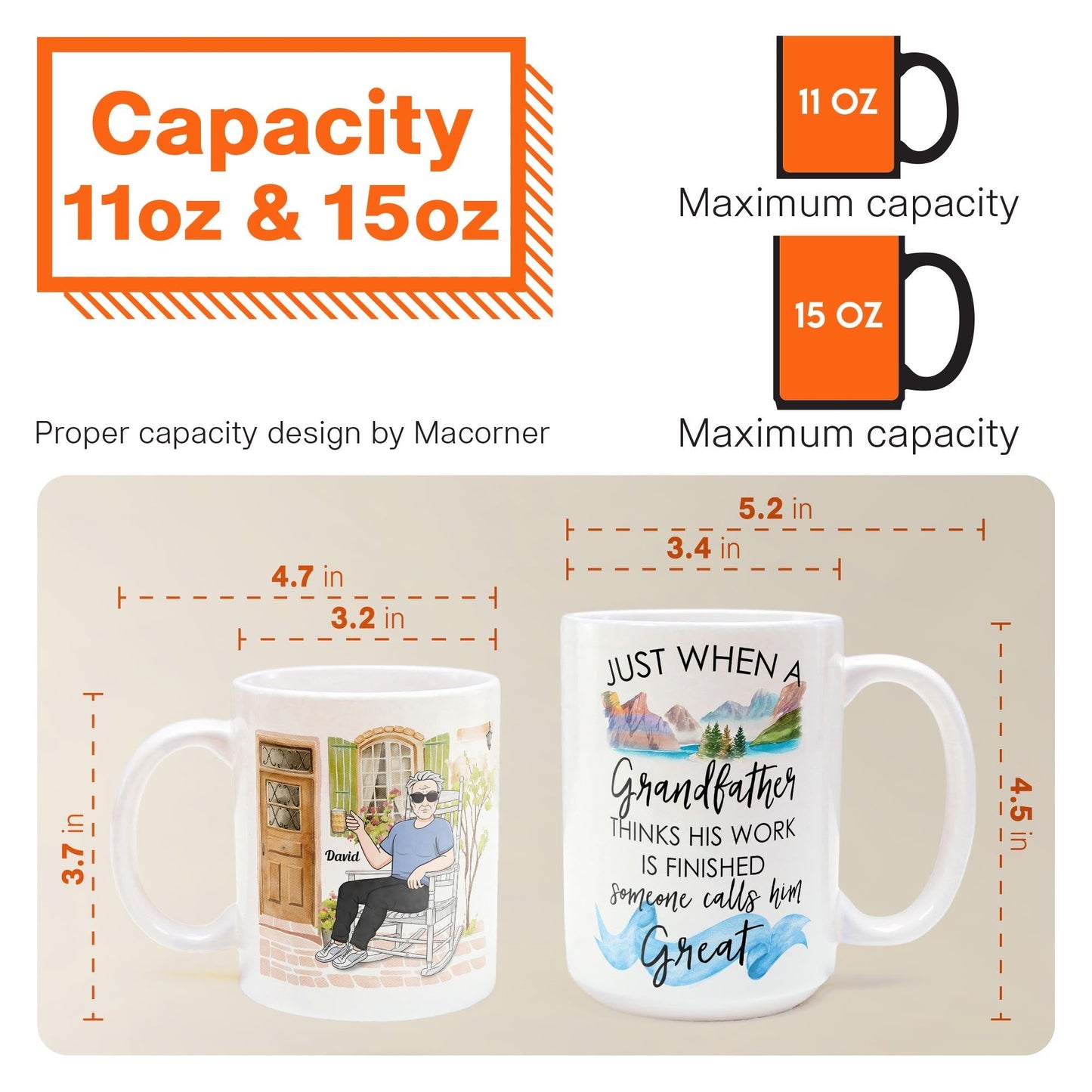 Great Grandparent - Personalized Mug - Pregnancy, Baby Announcement Gift For Great - Grandma, Grandma , Great Grandpa, Grandpa - Baby Reveal To Family
