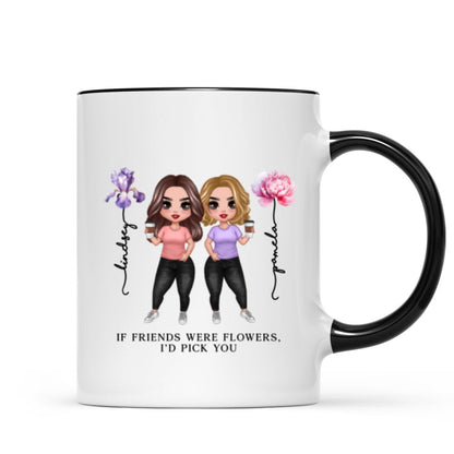 If Friends Were Flowers Birth Month Flowers Gift For Best Friends Besties Personalized Mug