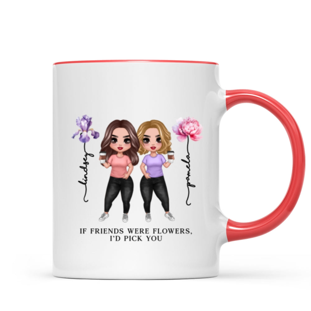 If Friends Were Flowers Birth Month Flowers Gift For Best Friends Besties Personalized Mug