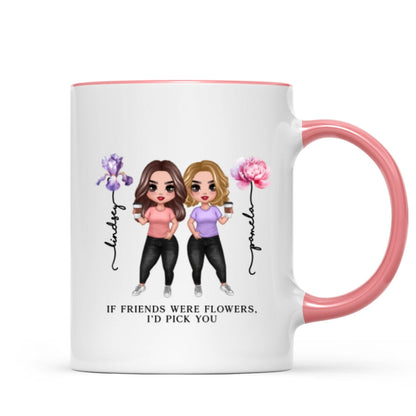 If Friends Were Flowers Birth Month Flowers Gift For Best Friends Besties Personalized Mug