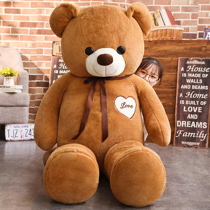 Giant Kawaii Bear Plush Toy - Soft & Cuddly Gift for Loved Ones