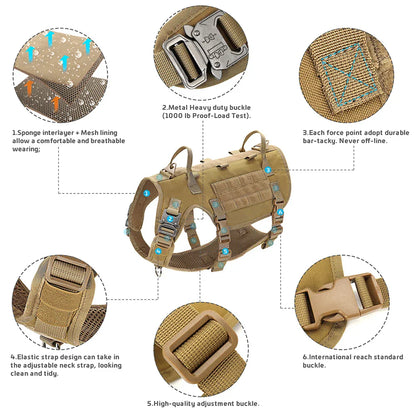 Large Dogs Training Harnesses With Pouches
