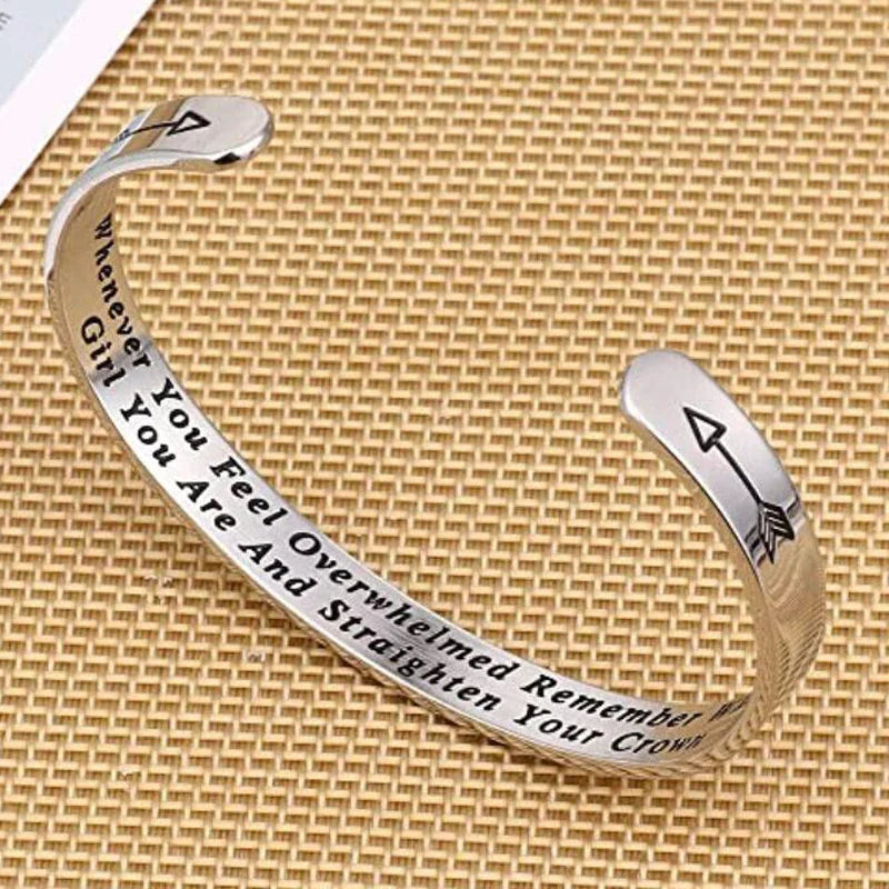Whenever You Feel Overwhelmed Remember Whose Straighten Your Crown Bracelet