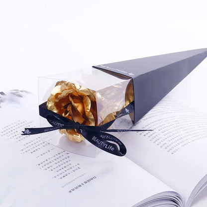 24K Gold Foil Rose Gift Set for Valentine's Day Love