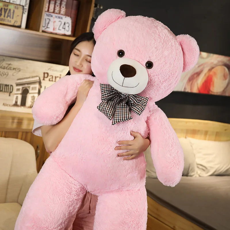 Giant 105cm Soft Teddy Bear - Adorable Plush Hugging Pillow for Kids