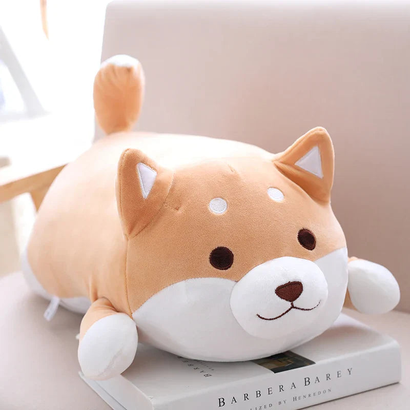 Happy Corgi Plush Dog Pillow Soft Stuffed Toy Gift
