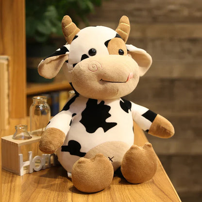 Cute 65CM Cartoon Milk Cow Plush Toy - Soft Cuddle Buddy for Kids