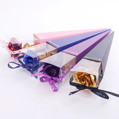 24K Gold Foil Rose Gift Set for Valentine's Day Love
