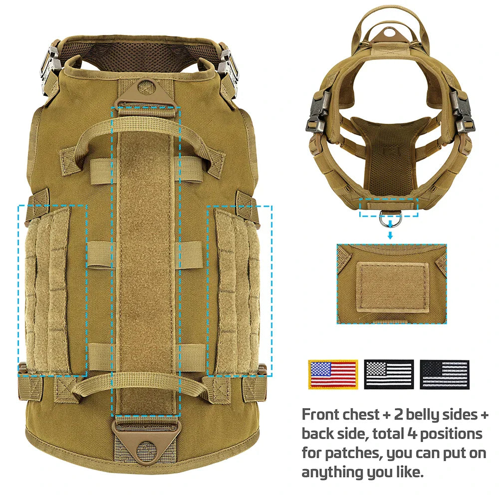 Large Dogs Training Harnesses With Pouches