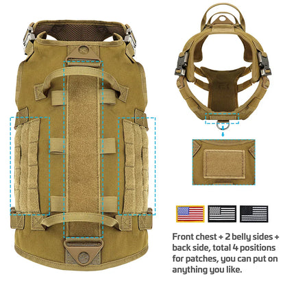 Large Dogs Training Harnesses With Pouches