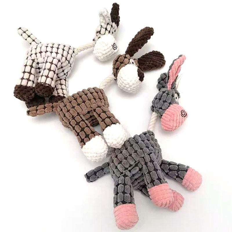 Corduroy Animal Chew Toy For Dogs