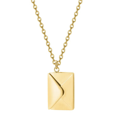 Custom Love Letter Envelope Pendant Necklace