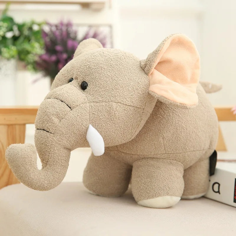 Soft Elephant & Hippo Plush Toys