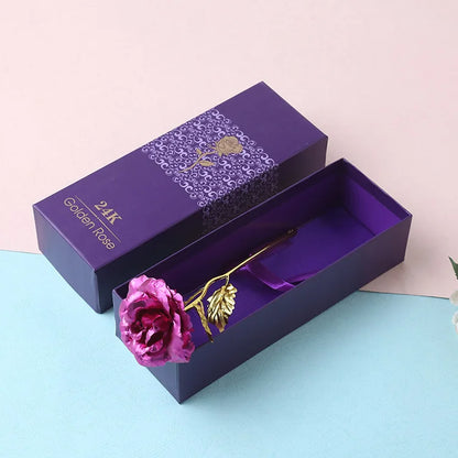 24K Gold Rose Flower for Valentine's Day and Gifts