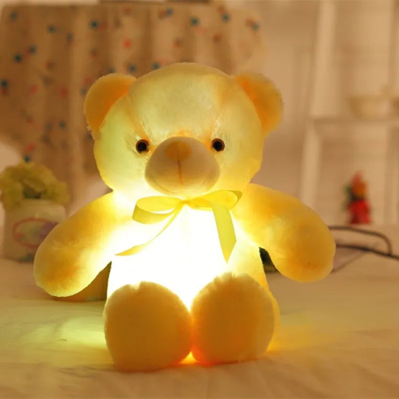 Luminous 30CM Teddy Bear Plush Pillow - Perfect Gift for Kids!
