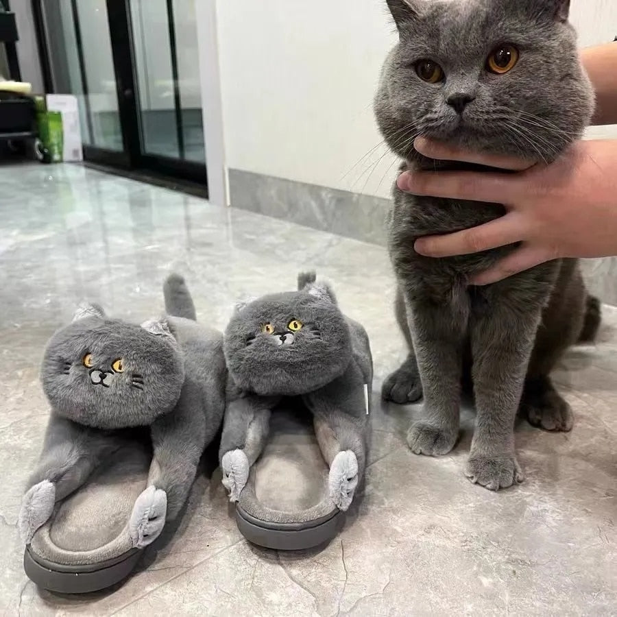 Cuddly Kitty Cat Slippers